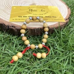 Vòng Dâu Tằm 9 Bi Bạc Cho Bé Gái Loại Dây Rút