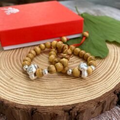 Vòng Dâu Tằm Gốc Mix 2 Bi Bạc + Giáp Rắn Cho Bé (2025)